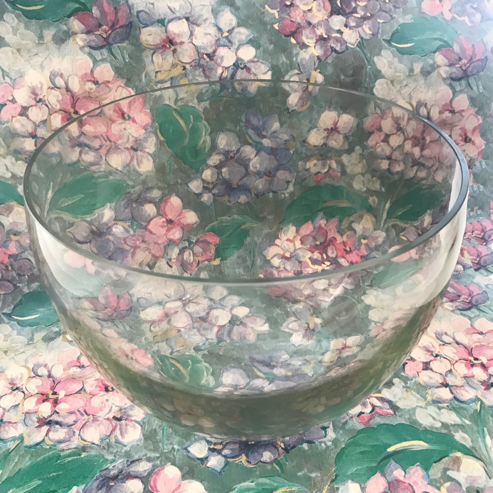 Large Chrystal Salad Bowl